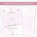 pastel butterfly quince invite